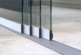 Greenline Glasschiebewand weiß (4,0 M - 4 spurig)