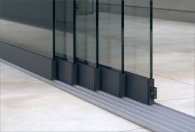 Greenline Glasschiebewand anthrazit (6,0 M - 5 spurig)