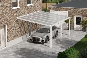 Flacher Carport Weiß (6.0 x 4.0 M)