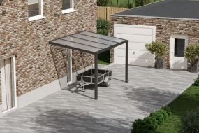 Flacher Carport Anthrazit (4.0 x 2.5 M)