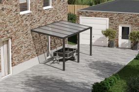 Flacher Carport Anthrazit (5.0 x 2.5 M)