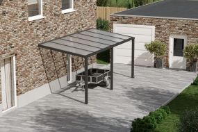 Flacher Carport Anthrazit (6.0 x 2.5 M)