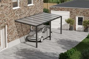 Flacher Carport Anthrazit (7.0 x 2.5 M)