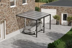 Flacher Carport Anthrazit (5.0 x 3.0 M)