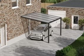 Flacher Carport Anthrazit (4.0 x 3.5 M)