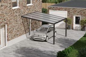 Flacher Carport Anthrazit (4.0 x 4.0 M)