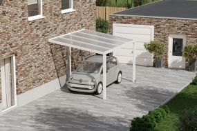 Flacher Carport Weiß (4.0 x 3.0 M)