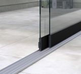 Profiline Glasschiebewand schwarz (1,5 M - 3 spurig - 2 scheiben)